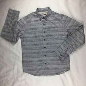 Hollister Long Sleeve Button Down Shirt Sz S Gray